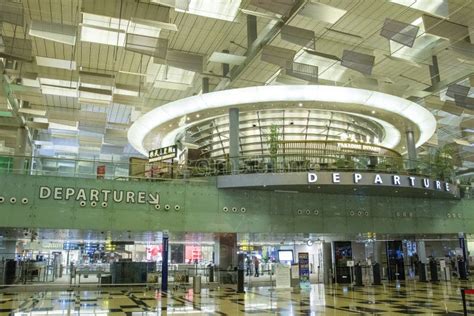 Departure Hall In Terminal In Changi Airport Singapore Editorial