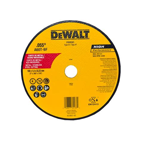 DISCO CORTE METAL FINO 7 DEWALT 8065 Construmole