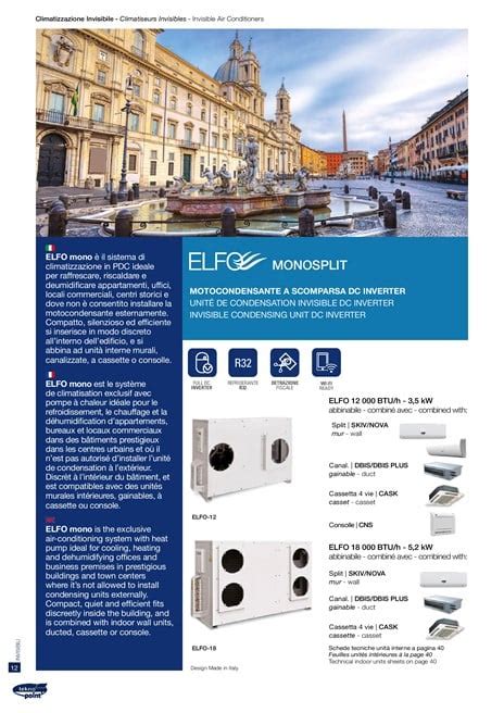 ELFO MONOSPLIT Climatizzatore senza unità esterna a pompa di calore By