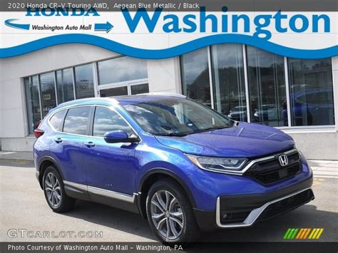Aegean Blue Metallic 2020 Honda Cr V Touring Awd Black Interior
