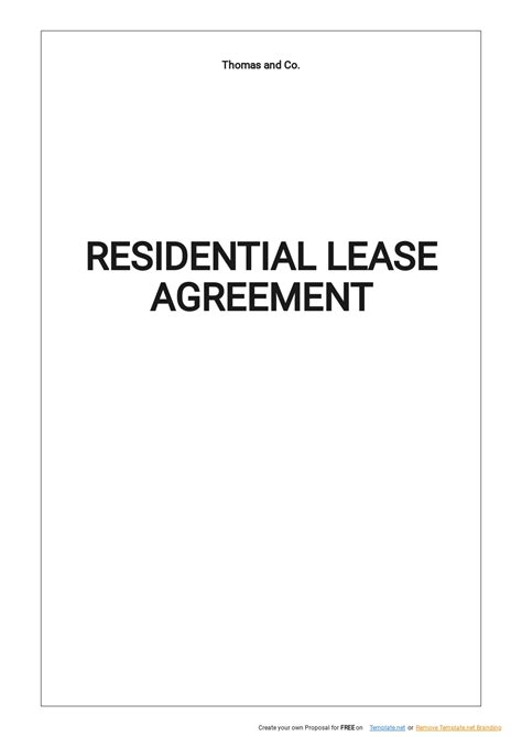 Free Lease Agreement Word Templates 55 Download