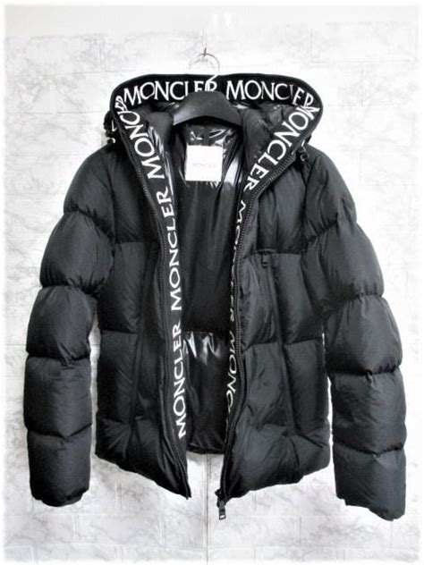 Moncler モンクレール ロゴ Montcla ダウンジャケット ダウン1黒美品国内正規品 モンクレールmoncler