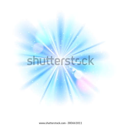 Blue Light Sunburst Background Vector Star เวกเตอร์สต็อก ปลอดค่า