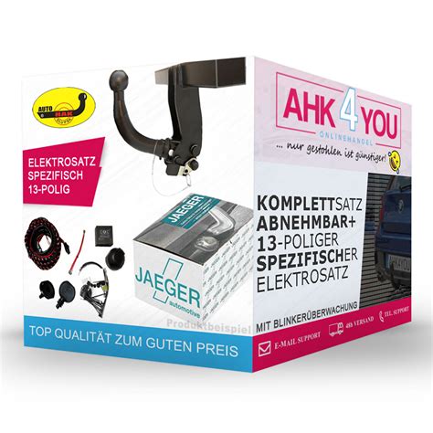 AUTOHAK AHK für Seat Altea XL 06 15 hori abnehmbar 13 pol JAEGER ES