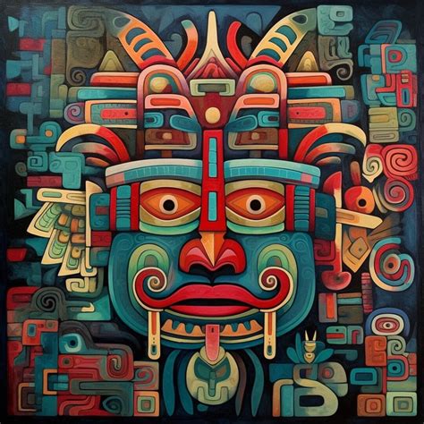 Mayan Wall Art / Digital Print / Mayan Art / Vibrant Wall Art / 2 ...