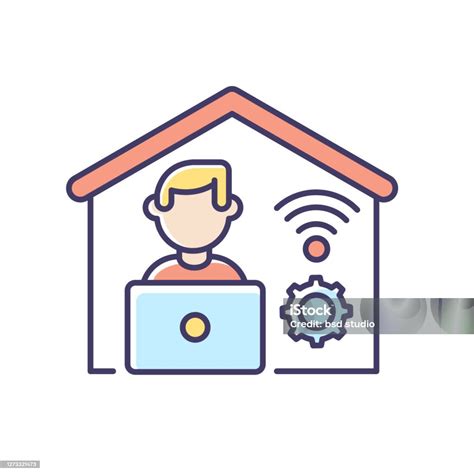 Remote Job Rgb Color Icon Stock Illustration Download Image Now