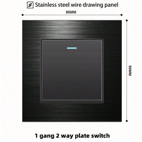 Painel De Interruptor De Parede De Vidro Temperado Branco Led Europeu