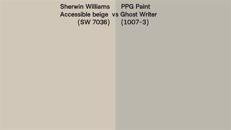 Sherwin Williams Accessible Beige SW 7036 Vs PPG Paint Ghost Writer