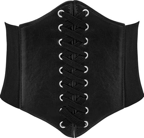 Limhoo Leather Corset Belt For Women Elastic Costume Waist