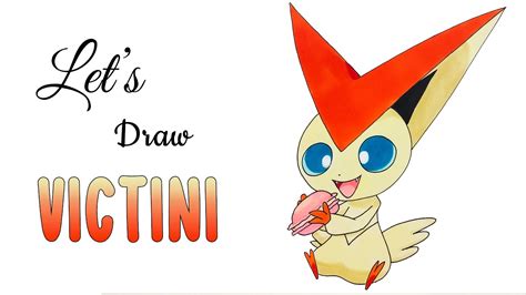 How To Draw And Color Pokemon Victini Step By Step Art Tutorial