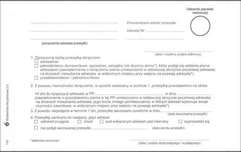 Zwrotne Potwierdzenie Odbioru Ordynacja Podatkowa Ceny I Opinie
