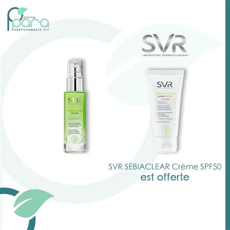 SVR SEBIACLEAR PACK Crème OFFERTE P Comme Para