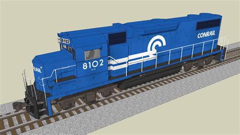 Train Engine Conrail Emd Gp38 Locomotive 3d Model Cgtrader