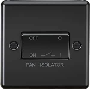 Knightsbridge 10AX 3 Pole Fan Isolator Switch Matt Black Amazon Co