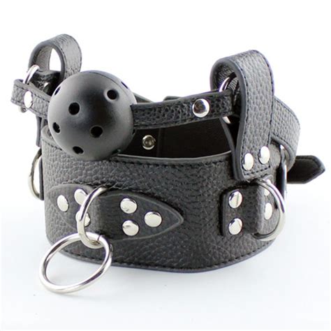 Extreme Locking Collar With Breathing Mouth Ball Gag Fetish BDSM Sex Product For Adult Ball Gag
