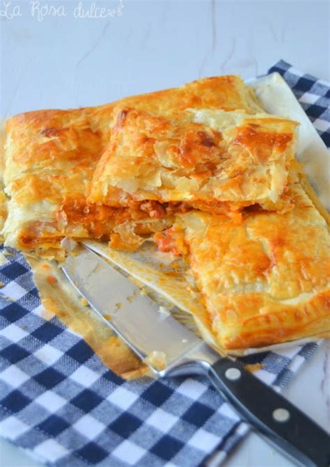 Empanada de hojaldre y boloñesa sin lactosa La Rosa dulce