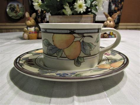 Mikasa Intaglio Garden Harvest Cup Saucer Set Sets Etsy