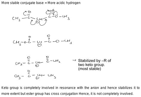 Most Acidic Hydrogen Is Present In 1 Ch3 Co Ch2 Co O Ch3 2 Ch3 O Co Ch2 Co O Ch3 3 Ch3 Co