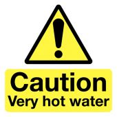 Caution Very Hot Water Sign Caution Very Hot Water Signage