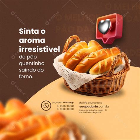 Sinta O Aroma Irresistível Do Pão Quentinho Saindo Do Forno Padaria