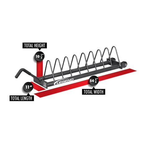 Horizontal Bumper Plate Storage Rack Legend Fitness 3163