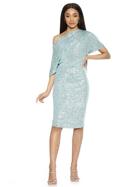 Alexia Admor Olivia Sequin Dress In Blue Lyst