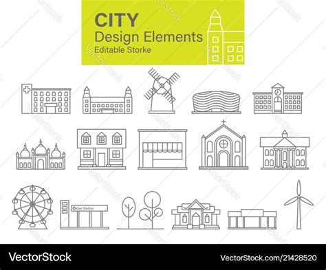 City Design Elements Royalty Free Vector Image