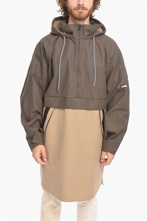 Ambush Hooded Coated Cotton Blend Anorak Men Glamood Outlet