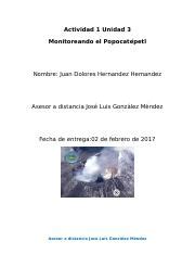 A U Monitoreando El Popocat Petl Gu A Docx Actividad Unidad