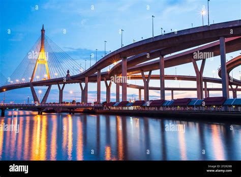 Picturesque Underneath View Of Highway Interchange And Suspension