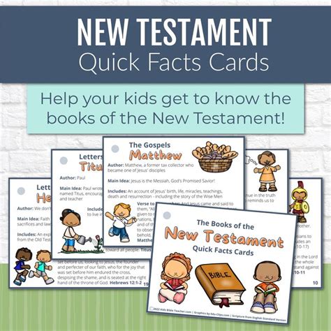 New Testament Books Of The Bible Quick Facts Cards Instant Digital Do In 2024 New Testament