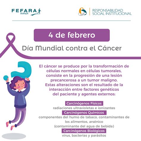 4 de Febrero Día internacional de la lucha contra el cáncer FEFARA