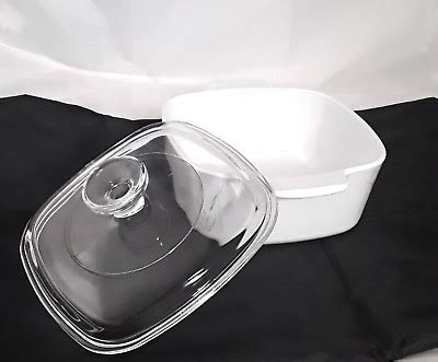 Corning Ware Shadow Iris A B Liter Casserole Dish Lid Vintage