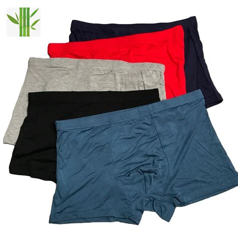 Ultra Macio Confort Vel Fibra De Bambu Cueca Para Homens Boxer Colorido