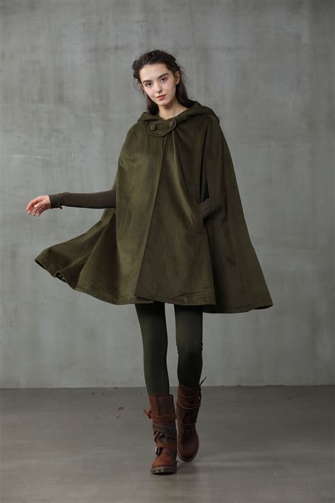 Maxi Hooded Wool Coat Cloak 8 Colors Linennaive