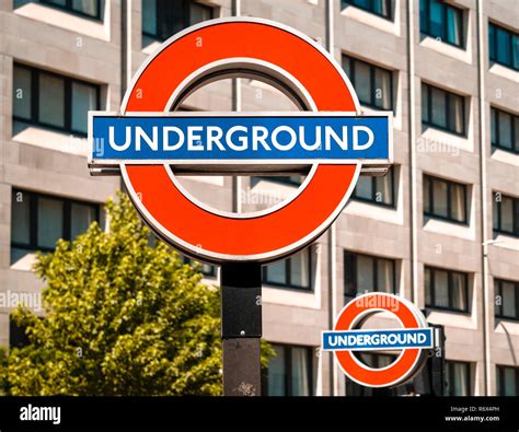 London Underground Train Station Sign The Tube Network In London Began