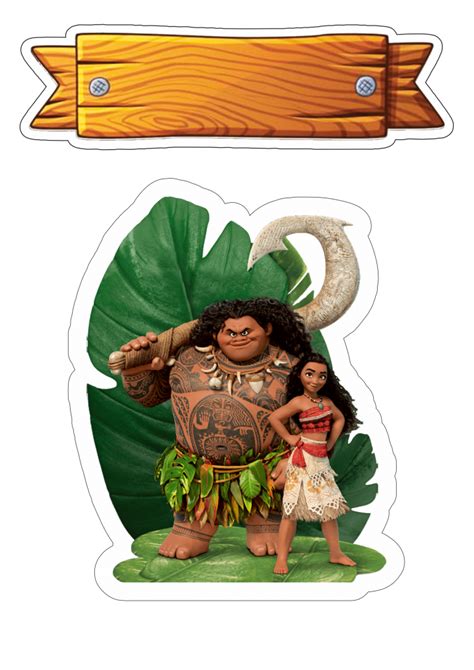 Topos De Bolo Moana Para Imprimir Arte Para Toda A Festa