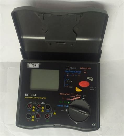 Black Plastic MECO DIT 954 5kV 200G OHM Digital Insulation Tester