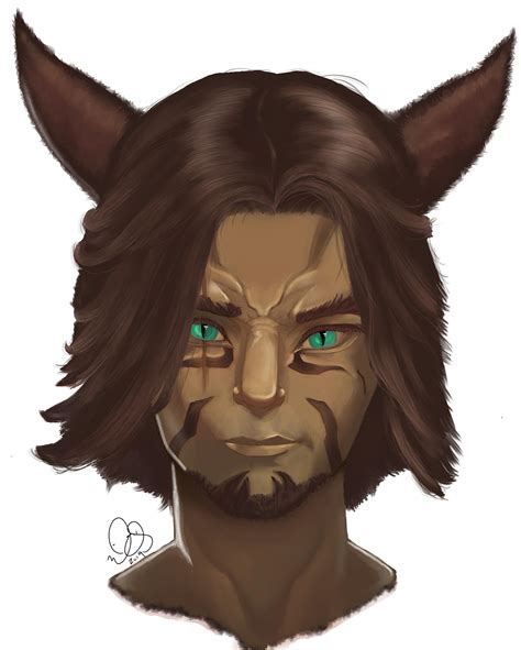 Dont See Much Male Miqo Fan Art Heres A Drawing I Made Of An Fc