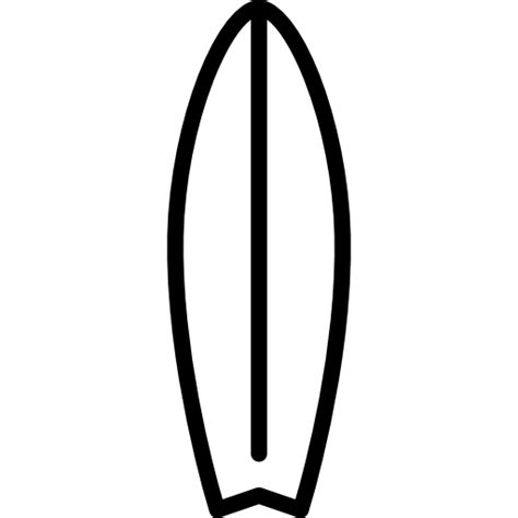 Surfboard With Line Icon