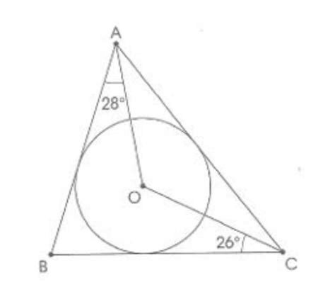 Na Figura A Circunferência De Centro O Está Inscrita No Triângulo Abc