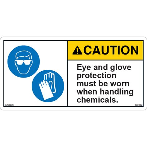 Iso Safety Label Circle Mandatory Wear Opaque Eye Protection