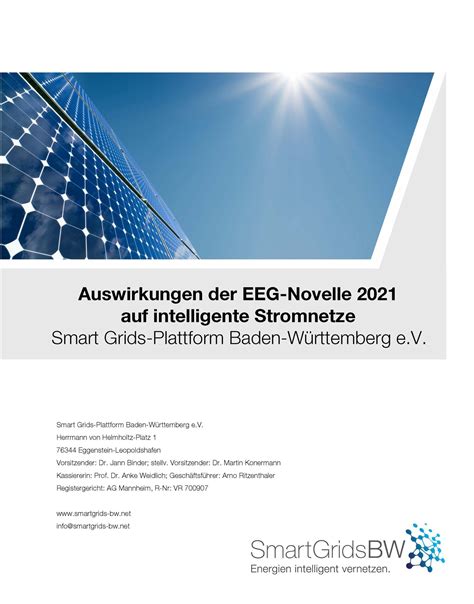 Stellungnahme Auswirkungen Der EEG Novelle 2021 Auf Intelligente