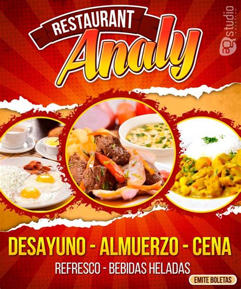 Diseño E Impresión De Volantes Restaurant Andy Cena Almuerzos Desayuno