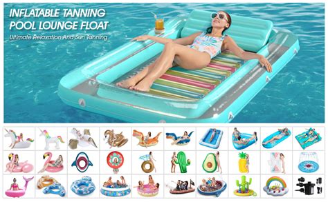 Inflatable Tanning Pool Lounger Float Jasonwell 4 In 1 Sun Tan Tub