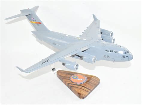 58th Airlift Squadron Moose Altus C 17 Model 1116th Scale Mahogany