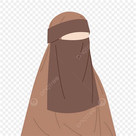 Uma Garota Usando Hijab Marrom PNG Menina Muçulmana Hijab Castanho