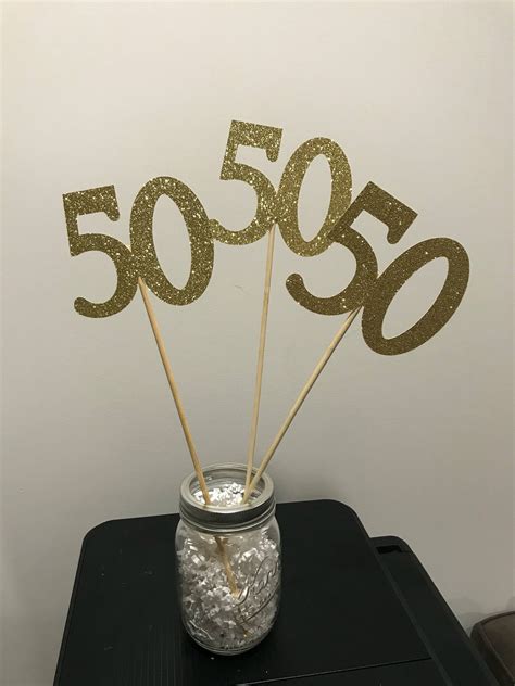 50th Birthday Party Decorations 50th Birthday Centerpiece - Etsy