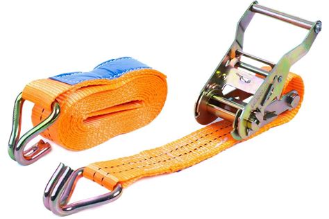 Orange Polyester Ratchet Lashing Belts 3 Ton 8 Mtr For Shipping At