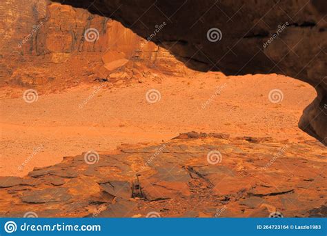 Wadi Rum Jordan Desert Sand Dunes And The Mountains Stock Photo